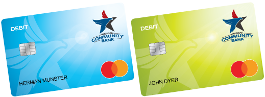 Sample debit cards